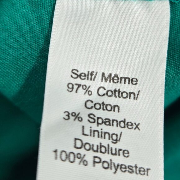 Maurices Kelly Green Knee Length White Stitching Cotton Dress Size Large - Picture 10 of 11